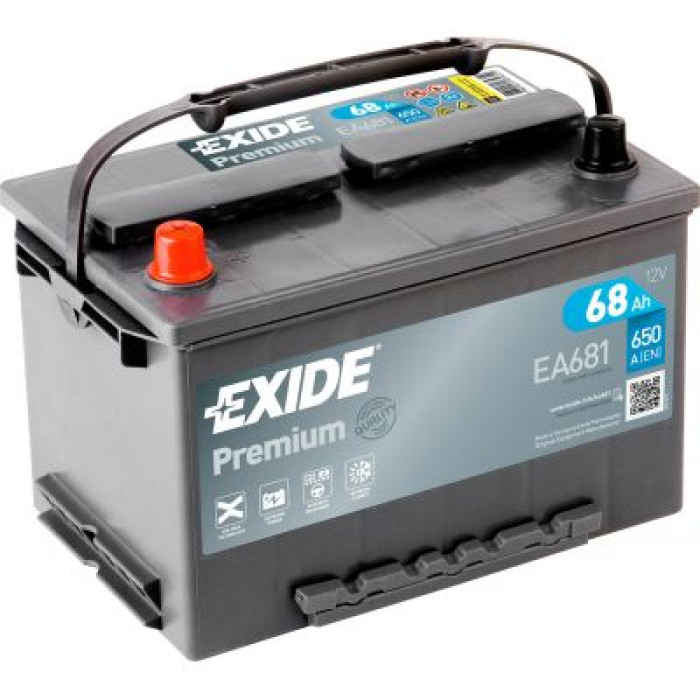 Автомобільний акумулятор EXIDE Premium 6СТ-68Ah Аз ASIA 650A (EN) EA681