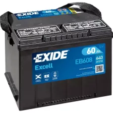 Автомобільний акумулятор EXIDE Excell 6СТ-60Ah Аз ASIA 640A (EN) EB608