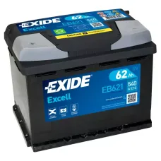 Автомобільний акумулятор EXIDE Excell 6СТ-62Ah Аз 540A (EN) EB621