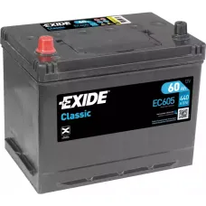 Автомобильный аккумулятор EXIDE Classic 6СТ-60Ah Аз ASIA 440A (EN) EC605