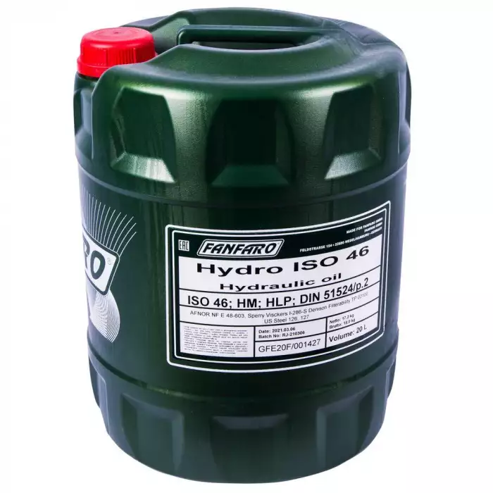 Индустриальное гидравлическое масло Fanfaro Hydro ISO46 HLP46 20л
