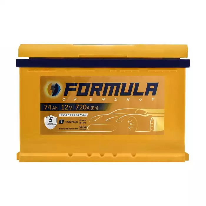 Автомобильный аккумулятор FORMULA Professional 6СТ-74Ah АзЕ 720A (EN)