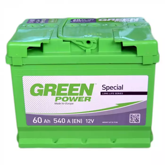 Автомобильный аккумулятор GREEN POWER 6СТ-60Ah Аз 540A (EN)