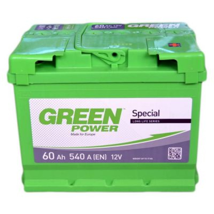 Автомобільний акумулятор GREEN POWER 6СТ-60Ah АзЕ 540A (EN)