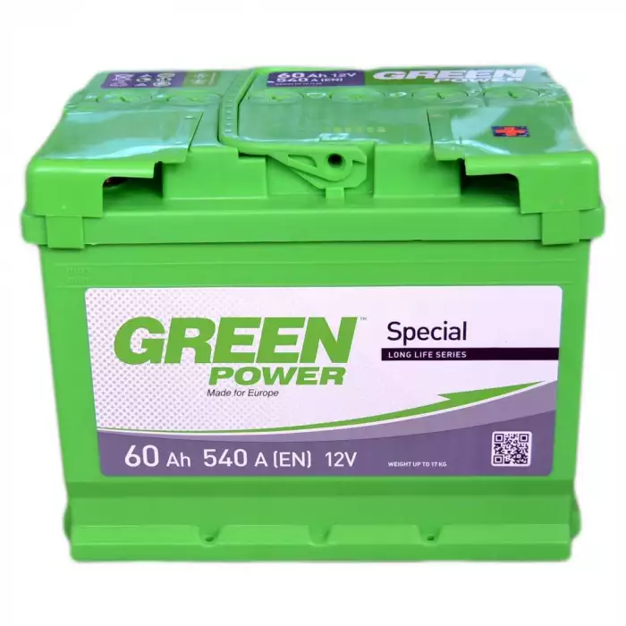 Автомобильный аккумулятор GREEN POWER 6СТ-60Ah АзЕ 540A (EN)