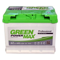 Автомобильный аккумулятор GREEN POWER MAX 6СТ-62Ah АзЕ 600A (EN) уценка