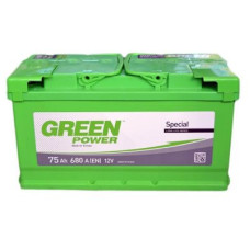 Автомобильный аккумулятор GREEN POWER 6СТ-75Ah Аз 680A (EN)