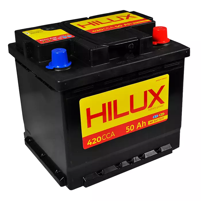 Автомобильный аккумулятор HILUX Black 6СТ-50Ah АзЕ 420A hlx001