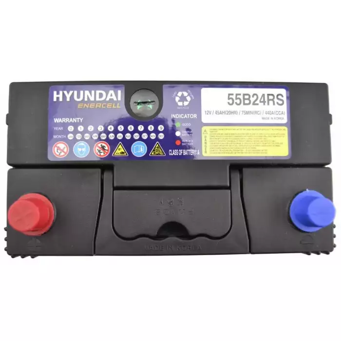 Автомобильный аккумулятор HYUNDAI ENERCELL Japan 6СТ-45Ah Аз ASIA 440A (CCA) 55B24RS