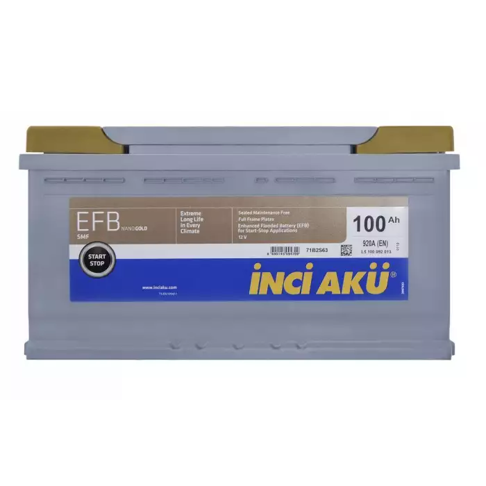 Автомобільний акумулятор INCI AKU EFB 6СТ-100Ah АзЕ 920A (EN)