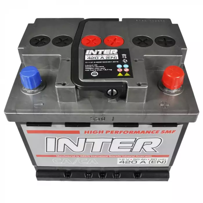 Автомобільний акумулятор INTER high performance 6СТ-50Ah АзЕ 420A inter11