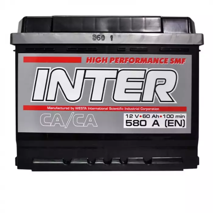 Автомобільний акумулятор INTER high performance 6СТ-60Ah АзЕ 580A inter12