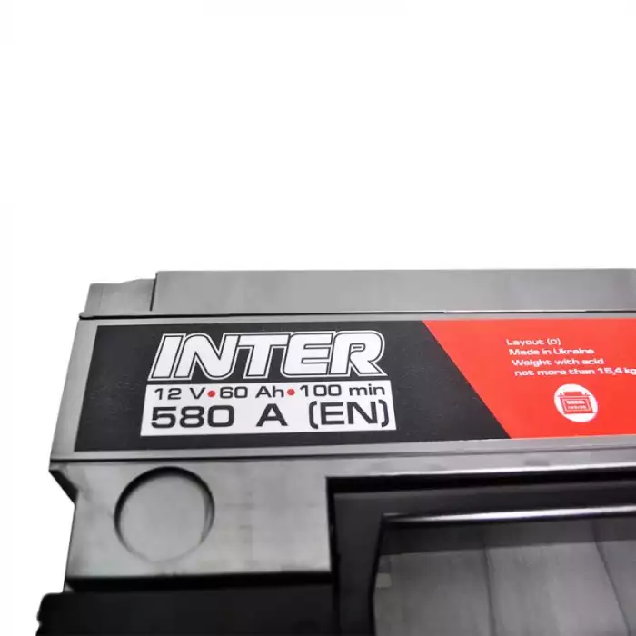 Автомобільний акумулятор INTER high performance 6СТ-60Ah Аз 580A inter13