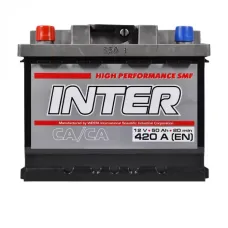 Автомобільний акумулятор INTER high performance 6СТ-50Ah Аз 420A inter21