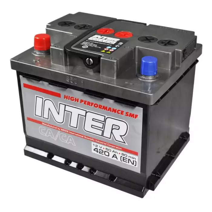 Автомобільний акумулятор INTER high performance 6СТ-50Ah Аз 420A inter21