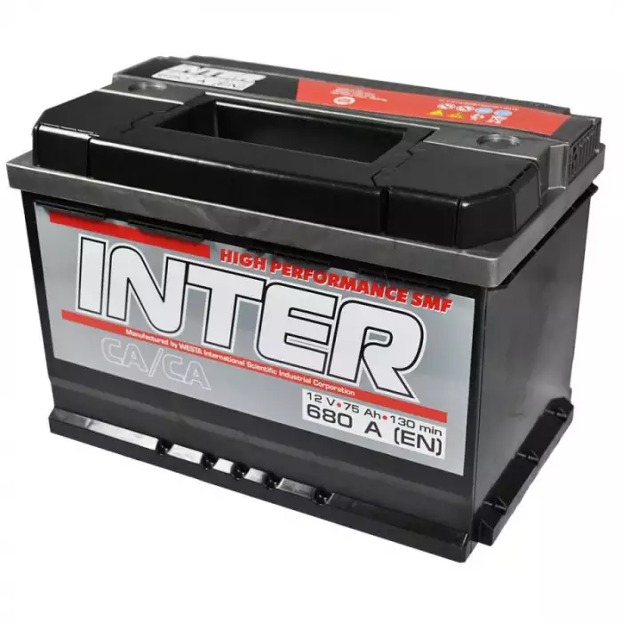 Автомобільний акумулятор INTER high performance 6СТ-75Ah АзЕ 680A inter2