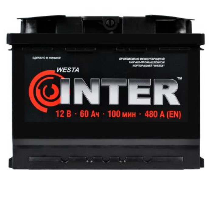 Автомобільний акумулятор INTER 6СТ-60Ah Аз 480A inter8