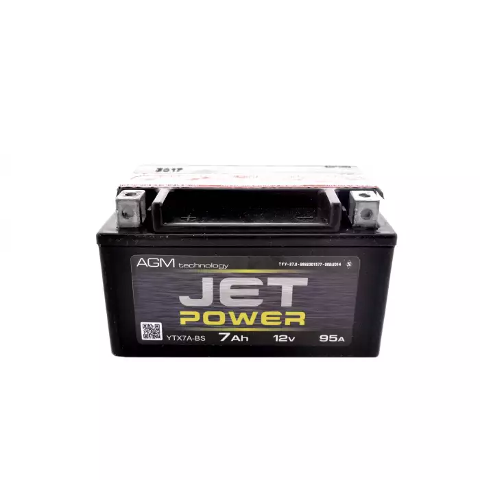 Мото акумулятор JET POWER AGM 7Ah YTX7A-BS