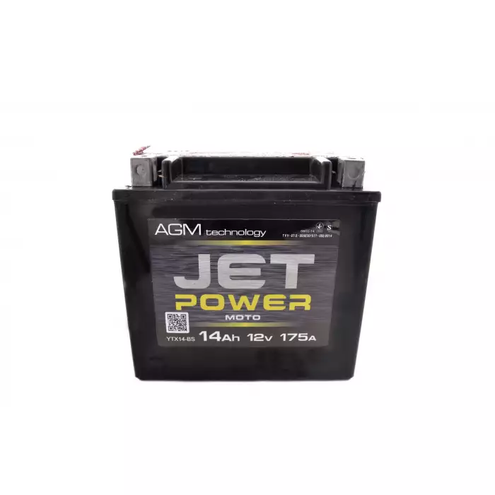 Мото аккумулятор JET POWER 14Ah YTX14L-BS