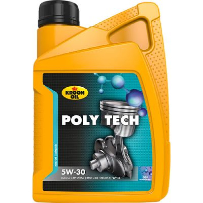 Автомобильное моторное масло KROON OIL POLY TECH 5W-30 1л