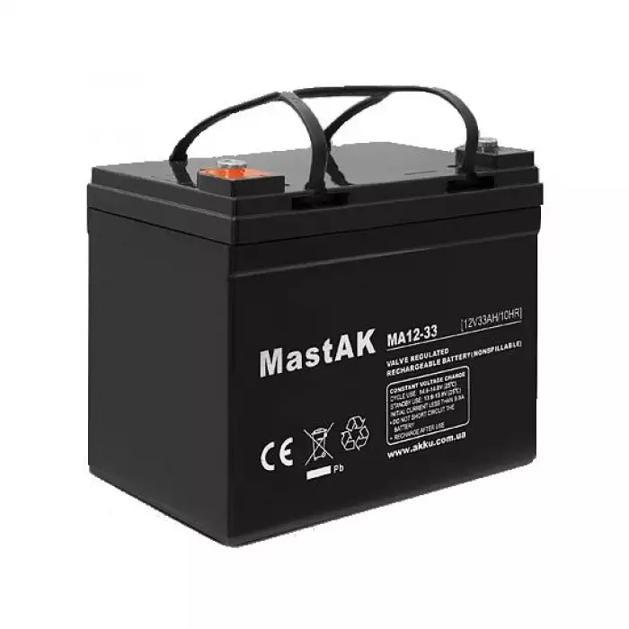 Аккумулятор тяговый MastAK AGM 33Ah 12V MA12-33EV