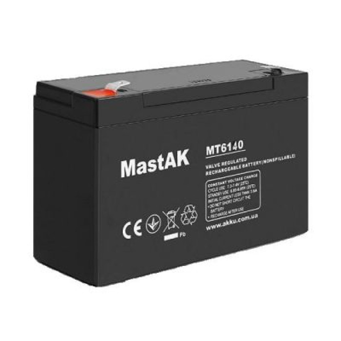 Акумулятор тяговий MastAK AGM 14Ah 6V MT6140