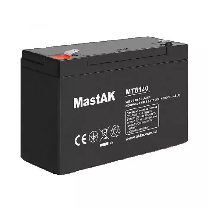 Акумулятор тяговий MastAK AGM 14Ah 6V MT6140