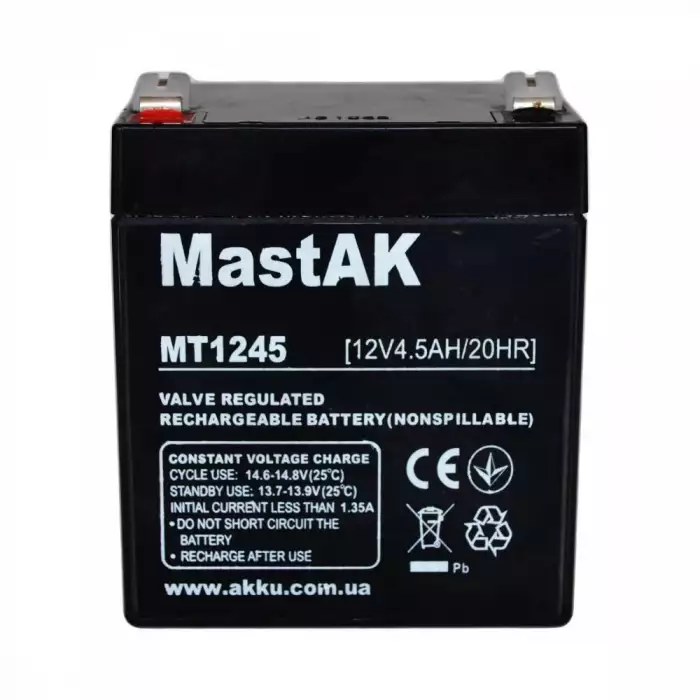 Акумулятор тяговий MastAK AGM 4.5Ah 12V MT1245