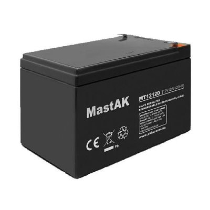 Акумулятор тяговий MastAK AGM 12Ah 12V MT12120