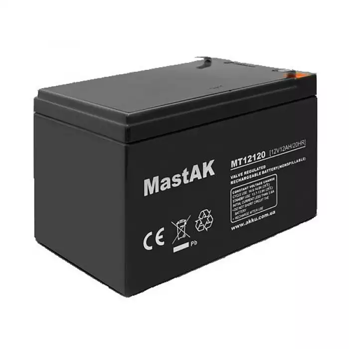 Акумулятор тяговий MastAK AGM 12Ah 12V MT12120