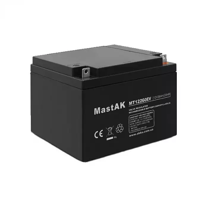 Аккумулятор тяговый MastAK AGM 26Ah 12V MT12260EV
