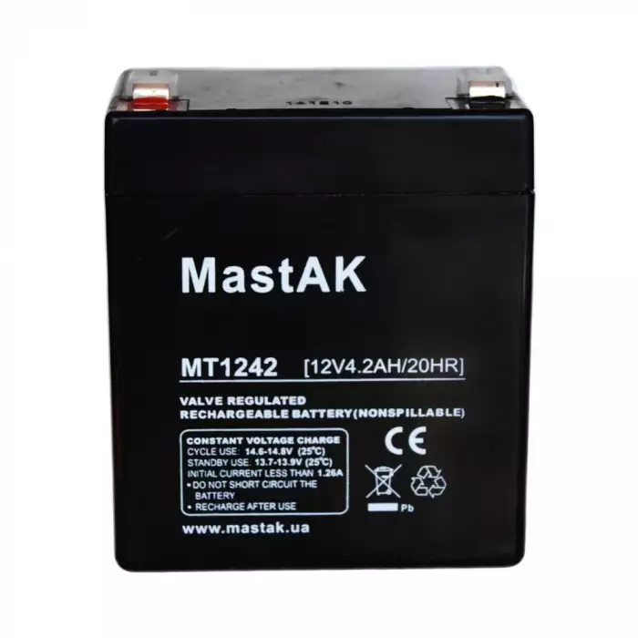Аккумулятор тяговый MastAK AGM 4.2Ah 12V MT1242