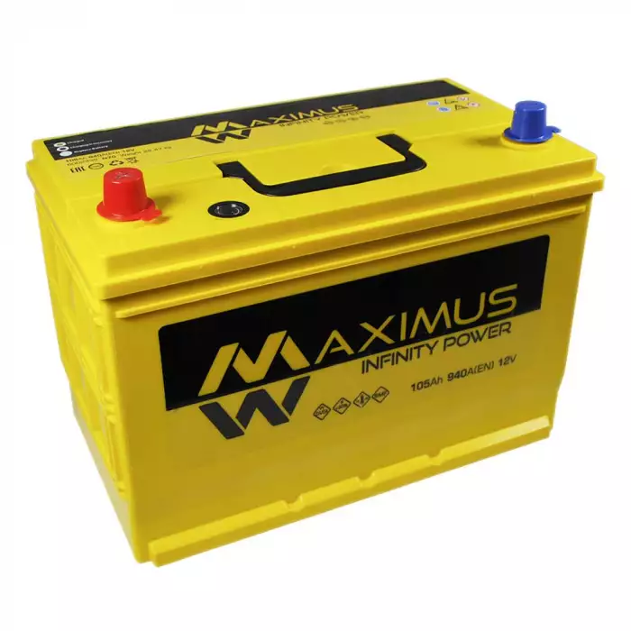 Автомобільний акумулятор MAXIMUS Asia smf (N70) 105Ah 940A L+ 6002339
