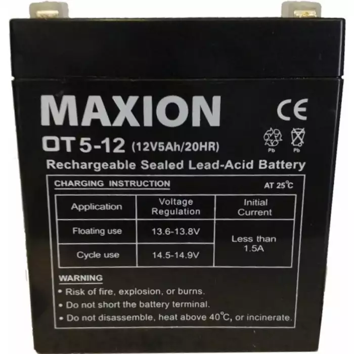 Аккумулятор тяговый MAXION 5Ah 12V OT 5-12