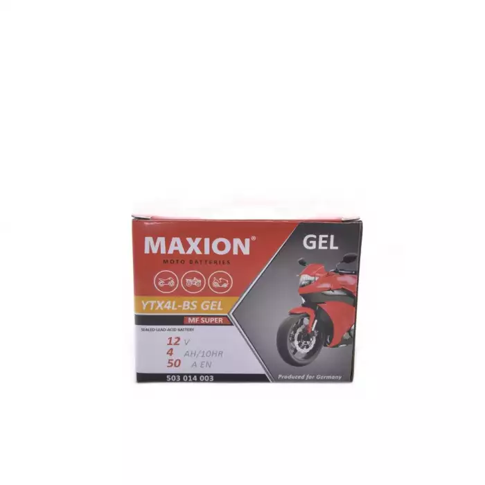 Мото аккумулятор MAXION YTX 4Ah GEL YTX4L-BS