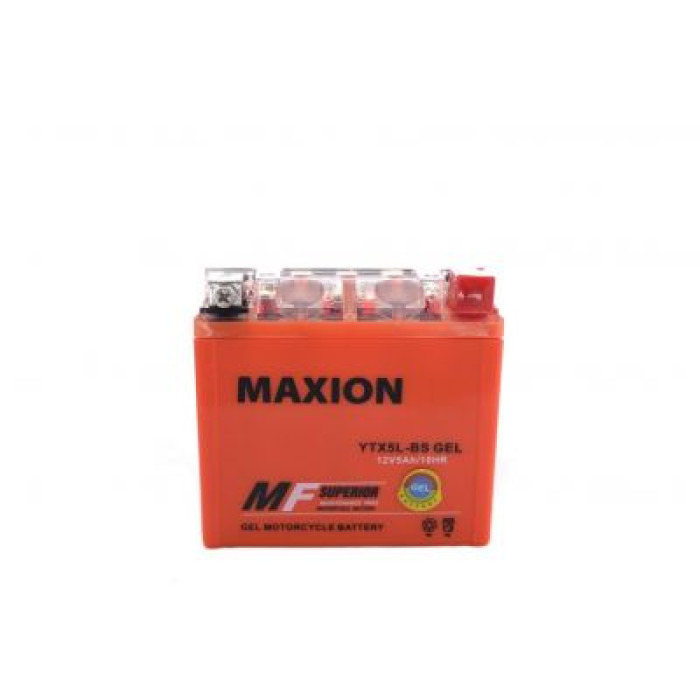 Мото аккумулятор MAXION YTX 5Ah GEL YTX5L-BS