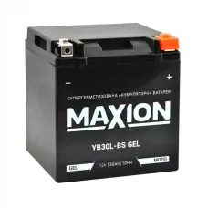 Мото акумулятор MAXION 6СТ-30Ah АзЕ 12В 300А (EN) YB30L-BS GEL