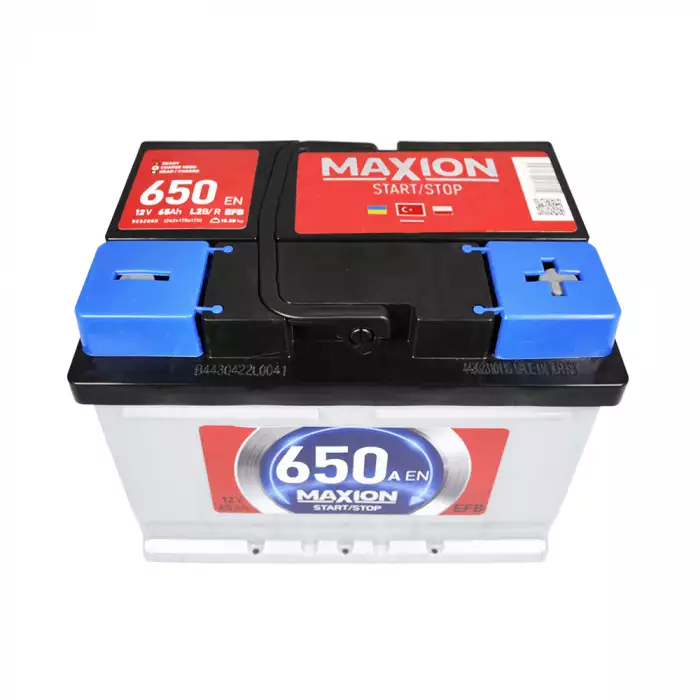 Автомобільний акумулятор MAXION EFB SMF (L2B) 65Ah 650A R+ (h=175) 5632050