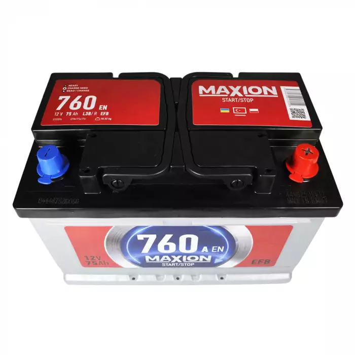 Автомобільний акумулятор MAXION EFB SMF (L3B) 75Ah 760A R+ (h=175) 5722096
