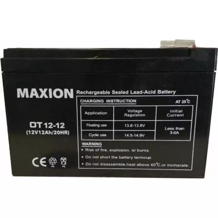 Акумулятор тяговий MAXION 12Ah 12V OT 12-12
