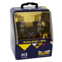 Автолампа МАЯК Active Gold +60% комплект (PK22s, H3, 12V, 55W) MK 72320AG+60