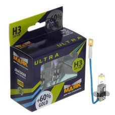 Автолампа МАЯК Ultra Gold +60% комплект (PK22s, H3, 12V, 55W) MK 82320G+60