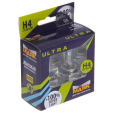 Автолампа МАЯК Ultra Super Light +100% комплект (P43t, H4, 12V, 60/55W) MK 82420SL+100