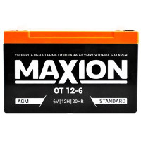 Акумулятор тяговий MAXION AGM 12Ah Аз 12Ah 6V mx6v12