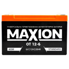Акумулятор тяговий MAXION AGM 12Ah Аз 12Ah 6V mx6v12
