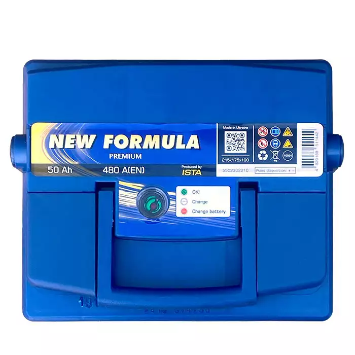 Автомобільний акумулятор New Formula PREMIUM 6СТ-50Ah Аз 480А (EN) 5502302210