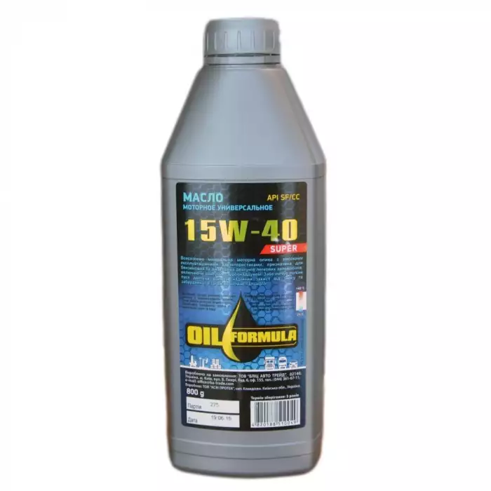 Автомобильное моторное масло OIL Formula SF/CC 15W-40 1л