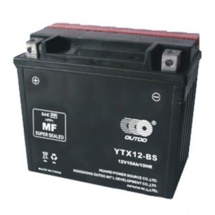 Мото акумулятор Outdо 10Ah YTX12-BS