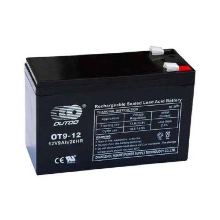 Акумулятор тяговий OUTDO AGM 9Ah 12V OT 12-9