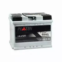 Автомобильный аккумулятор PLATIN Silver MF  60Ah 600A Аз 5602661